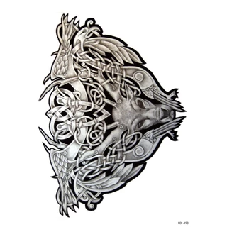 สติกเกอร์รอยสัก 3D กันน้ํา ลายสัตว์ แฟชั่น สําหรับติดตกแต่งร่างกาย