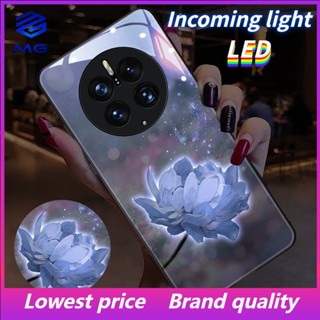 Mg เคสโทรศัพท์มือถือ LED ลายดอกไม้ สีฟ้า สําหรับ iPhone 14Promax 14plus 13Promax 12ProMax 7plus 8plus XR XS X XSMAX 11ProMax 11pro