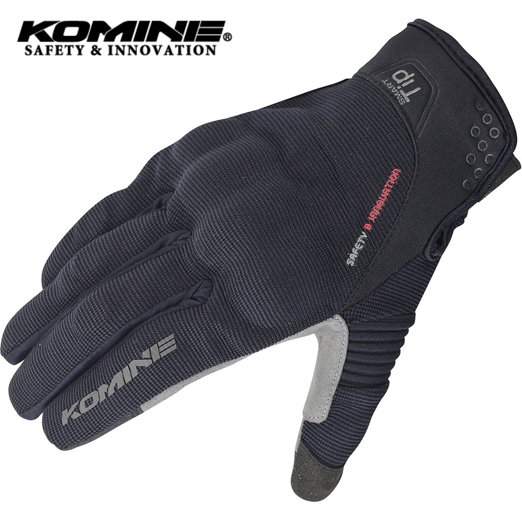Komine GK183 ถุงมือตาข่าย ป้องกัน BRAVE หน้าจอสัมผัส ถุงมือขี่มอเตอร์ไซค์ ถุงมือคอมิน
