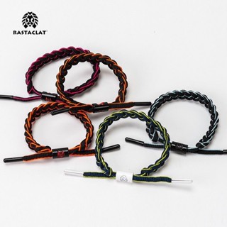 Rastaclat สร้อยข้อมือ พร้อมกล่อง หลากสี สร้อยข้อมือคู่ ผู้หญิง และผู้ชาย สายรัดข้อมือ คลาสสิก ทอ