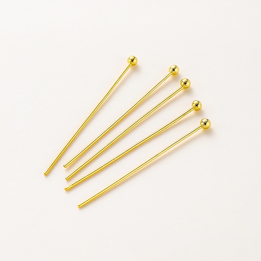 St.kunkka 100 ชิ้น 16-50 มม.18K สี Retention Real Golden Ball เข็มเครื่องประดับอุปกรณ์เสริม