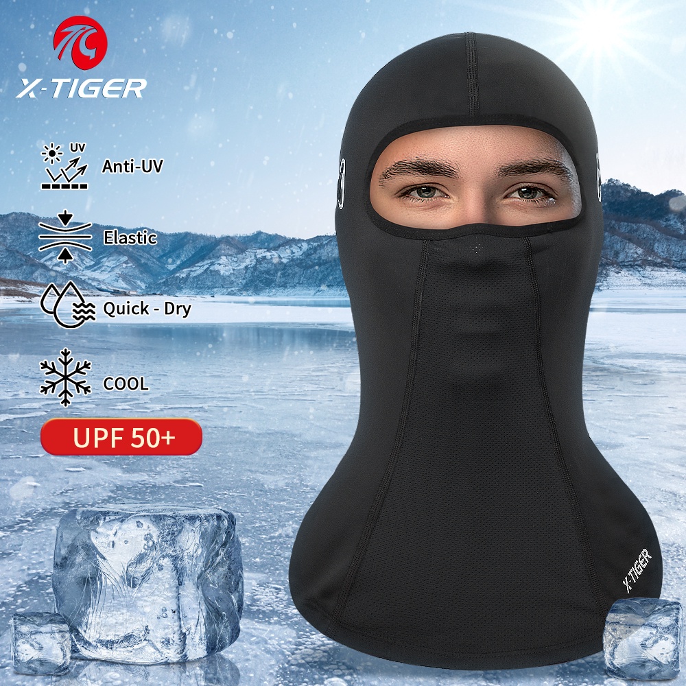 X-Tiger قناع وجه رايون للدراجات بحماية UV — صورة 3
