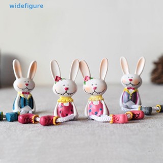 Widefigure ฟิกเกอร์ รูปปั้นกระต่ายน่ารัก พร้อมขายาว 4 ชิ้น ต่อชุด