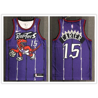 เสื้อกีฬาบาสเก็ตบอล nba jersey Toronto Raptors No.15 สีม่วง