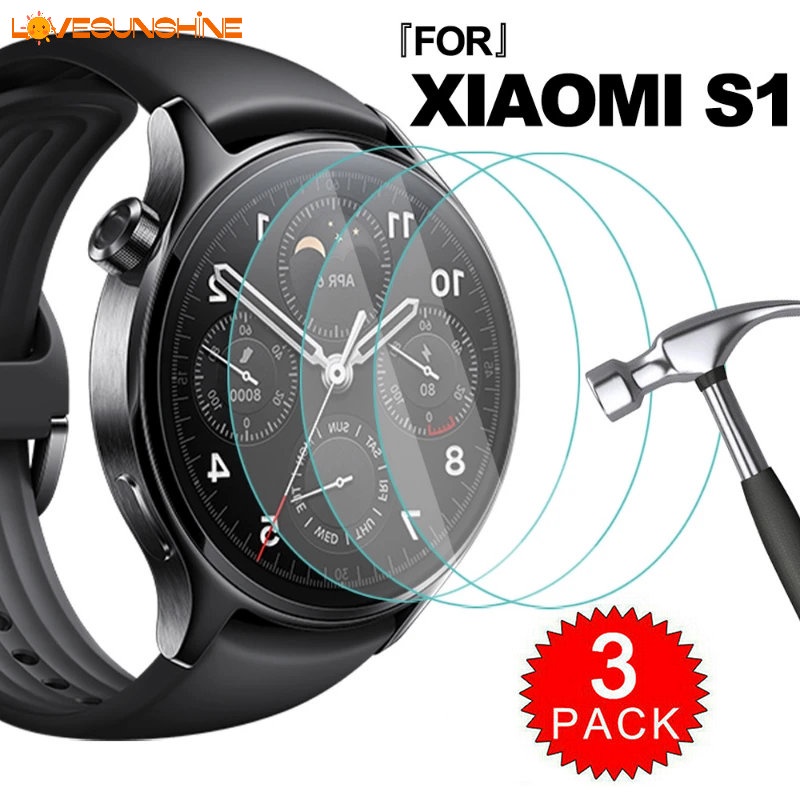 3/1 ชิ้น สําหรับ Xiaomi Watch S1 Pro HD ใส ป้องกันรอยขีดข่วน กระจกนิรภัย ฟิล์มสมาร์ทวอทช์ / ฟิล์มกันรอยหน้าจอ สําหรับ Xiaomi Mi Watch S1 Active
