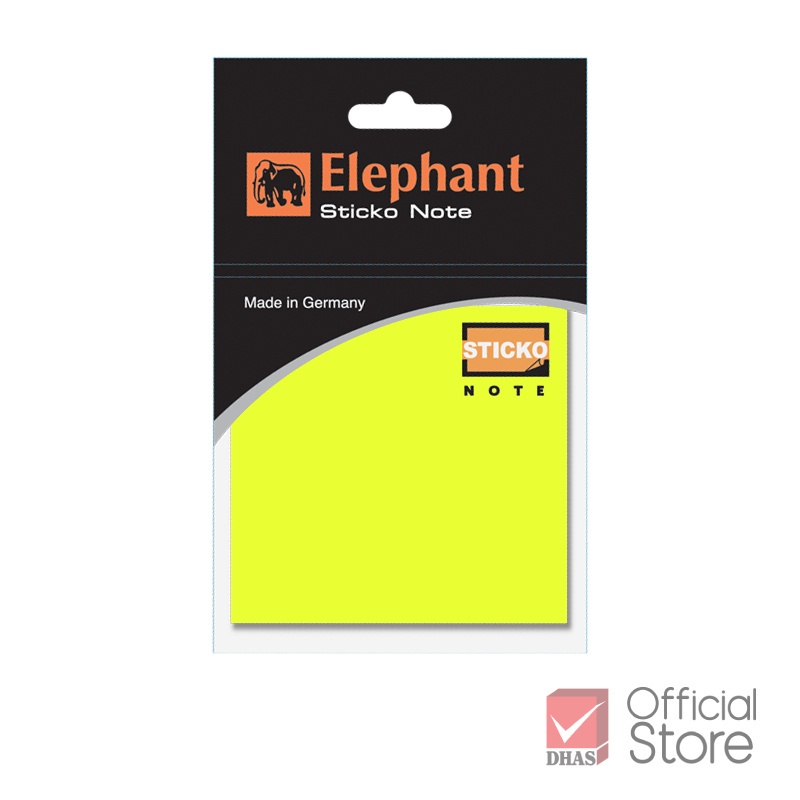 (USP)💢พร้อมส่ง💢ELEPHANT โพสท์อิท กระดาษโน้ตกาวในตัว 3x3นิ้ว คละสี ห่อ40แผ่น (1แพ็ค/12ห่อ)