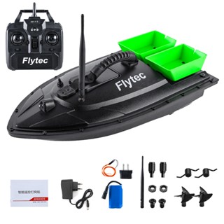 Snke418 เรือเหยื่อตกปลา Flytec 500 ม. มอเตอร์คู่ RC 1.5 กก. พร้อมไฟ LED สําหรับตกปลา