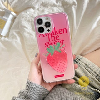 For เคสไอโฟน 14 Pro Max [Spring Strawberry Sweet] เคส Phone Case For iPhone 14 Pro Max Plus 13 12 Mini 11 For เคสไอโฟน11 Ins Korean Style Retro Classic Couple Shockproof Protective TPU Cover Shell