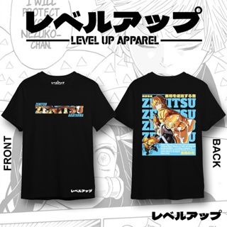 เสื้อยืดผ้าฝ้ายพิมพ์ลายAnime Shirt Zenitsu Agatsuma Demon Slayer