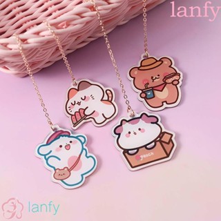 Lanfy ที่คั่นหนังสือโลหะลายการ์ตูนกระต่ายสําหรับหน้าปกหน้าสุนัข