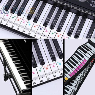 ⭐2023 ⭐Piano Stickers Environmentally friendly Learn Reusable Decal Teach 37*11mm PVC Multicolor Label Digital Keyboard