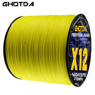 Ghotda สายเอ็นตกปลา แบบถัก 12x100 ม. 12 เส้น 25-120 ปอนด์