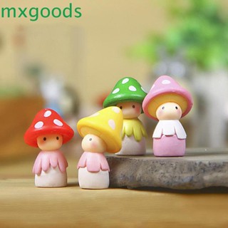 Mxgoods ตุ๊กตาเรซิ่น รูปเห็ดน่ารัก สําหรับตกแต่งบ้านตุ๊กตา