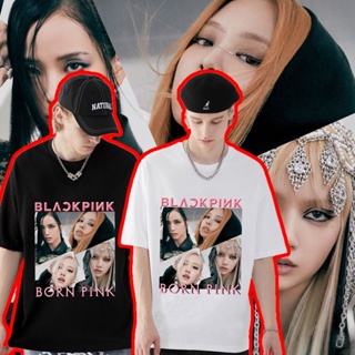 kpop เสื้อ album pink venom เสื้อยืดสไตล์เกาหลี เสื้อผ้าแฟชั่น คอกลมแขนสั้น ใส่ได้ทั้งชายหญิง พร้อมส่ง