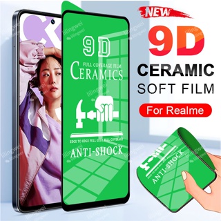 ฟิล์มกระจกนิรภัยกันรอยหน้าจอ แบบนิ่ม 9D สําหรับ Realme C55 C35 C33 C31 C30 C30S C25 C25Y C21 C21Y C20 C17 C15 C12 C11 10 9 Pro 9i