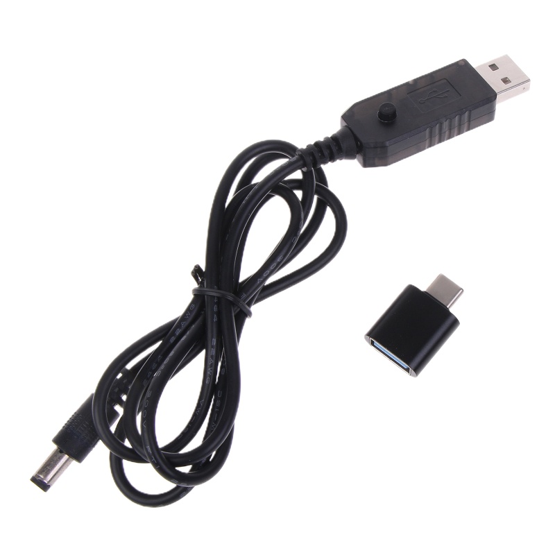 WU 1M QC3 0 USB Type C ชาย 5V-12V 18W 5 5 x 2 1 มม.สายชาร์จ