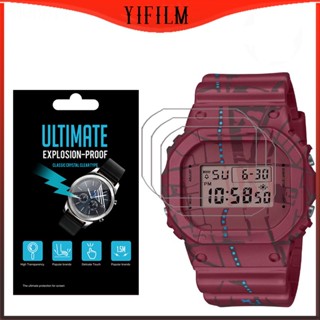 Yifilm ฟิล์มกันรอยหน้าจอ PET ใส สําหรับ Casio GM-S5600YS DW-5600GL 5600SBY A168XES XESG AQ-800EC AQ-800ECGG BGD-565SC 3 ชิ้น