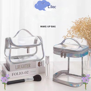 Lilacs กระเป๋าเครื่องสําอาง PVC แบบพกพา สําหรับเดินทาง