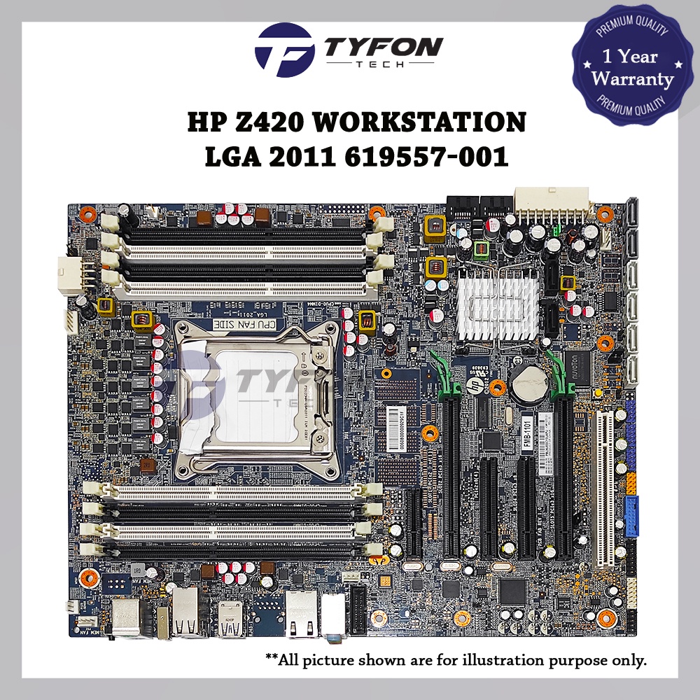 ชิปเมนบอร์ดเซิร์ฟเวอร์เวิร์กสเตชัน HP Z420 X79 LGA 2011 C602 618263-001(ตกแต่งใหม่)