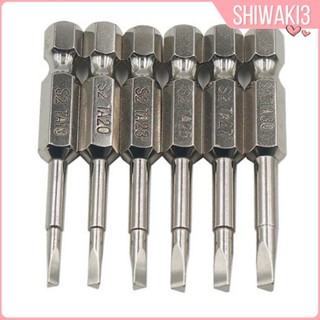 [Shiwaki3] ไขควงสามเหลี่ยม 1/4 นิ้ว 50 มม. 6 ชิ้น