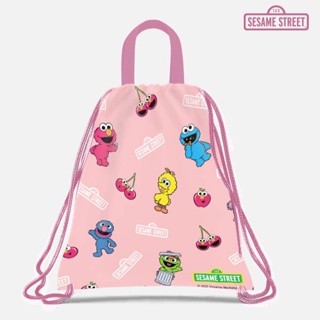 SST3-กระเป๋าเป้เชือกรูด : Sesame Street Squad Drawstring Backpack W34xH43 cm.-PK