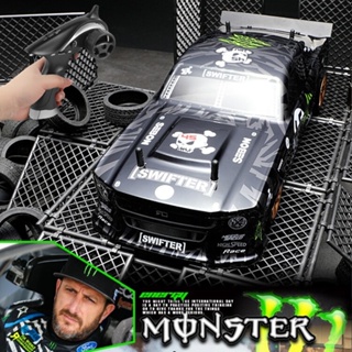 รถบังคับดริฟ 1/16 4WD Drift รถดริฟ Servo ความเร็วสูง RTR RC Ken Block 1965 Mustang ความเร็วสัดส่วน และการหมุนล้อ ของเล่นโมเดลดัดแปลง 🚀พร้อมส่งในไทย