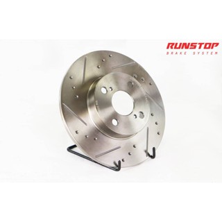 RUNSTOP รันสตอป แท้ จานเบรคขนาดเดิม disc brake เบรก SLOT เซาะร่อง เจาะรู ขนาดเดิม 238 TOYOTA รุ่น SOLUNA