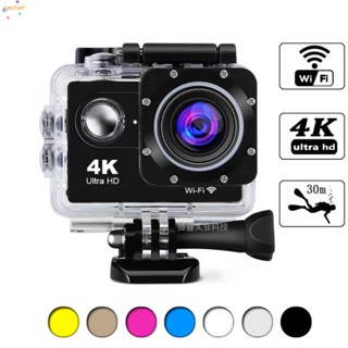 กล้องกีฬากลางแจ้ง 4k กล้องกีฬาดําน้ํา DV HD กันน้ํา กล้องใต้น้ํากลางแจ้ง รองรับการใช้งานใต้น้ํา 30 เมตร