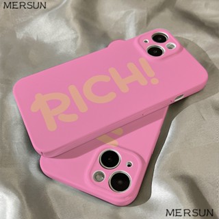 💕เคสโทรศัพท์มือถือแบบแข็ง ลาย RICH Rose Red สําหรับ Iphone 11 14promax Inspro 13 12 8PLL