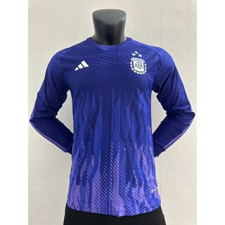 Argentina เสื้อ Player เสื้อแขนยาวเสื้อฟุตบอล Away 23-24 ขนาด S-2XL เสื้อผู้ชาย