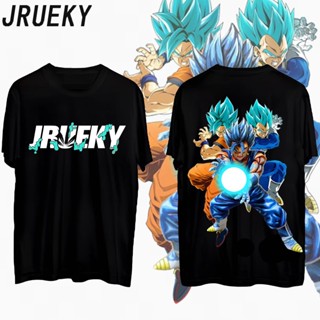 【ใหม่】Seven Dragon Ball Animation Wukong Image Printed Cotton T-shirt Casual Loose Fashion Shirt