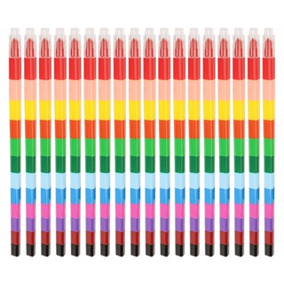 18pcs 12 Colors In 1 Birthday Gift Painting Stationery For Children Graffiti Stackable Classroom Home School Wax Crayon