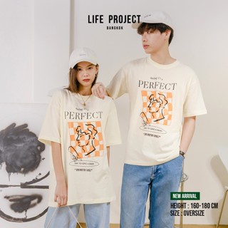 #ถูกสุด [ซื้อชิ้นที่สองลด 5%] DARLING ITS A PERFECT  F -  เสื้อยืดโอเวอร์ไซส์ สกรีนลายตารางหมากฮอตสุดฮิต ผ้านุ่ม สกรีน