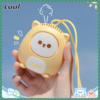 พร้อมส่ง！！พัดลมUSB ขนาดเล็ก แบบพกพา พร้อมเชือกคล้องคอ แบบชาร์จไฟได้ 360 °พัดลมระบายความร้อน หมุนได้ ลายการ์ตูนน่ารักๆ