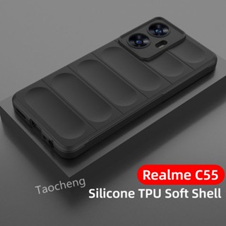 เคสโทรศัพท์มือถือ ซิลิโคนนิ่ม TPU สีพื้น แฟชั่น สําหรับ Realme C55 NFC RealmeC55 4G 2023