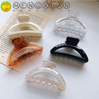 MENGXUAN Acrylic Large Size Bathing Clips Hollow Sectored Hair Claws