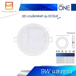 ชุดไฟ ดาวน์ไลท์ 9W 12W 15W ขนาด 5" 6" 7" โคมไฟ โคมไฟดาวน์ไลท์ Panel LED ฝังฝ้า Daylight ดาวไลท์ ดาวน์ไลท์ฝัง โคมฝังฝ้า