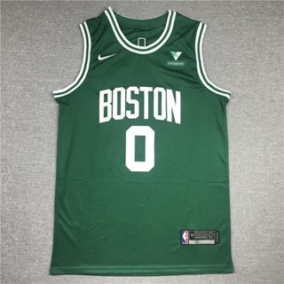 Motion 2021 NBA Season Boston Celtics #เสื้อกีฬาบาสเก็ตบอล Jayson Tatum Jersey 0 สีเขียว 531925