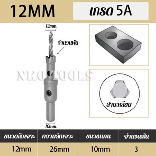 เครื่องมือช่าง NKO โฮลซอเจาะเหล็กหนา โฮลซอคาร์ไบด์ โฮลซอแบบเจาะลึก Hole saw เจาะสแตนเลส โฮลซอ unika เจาะอลูมิเนียม