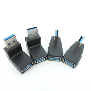 4types อะแดปเตอร์แปลงสายเคเบิล USB 3.0 A ตัวผู้ เป็นตัวเมีย 90 องศา สําหรับแล็ปท็อป พีซี 1 ชิ้น