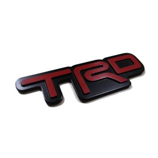 TRD Logo โลโก้อลูมิเนียมสีแดง พร้อมกาวพร้อมติดตั้ง Toyot จัดส่งเร้ว