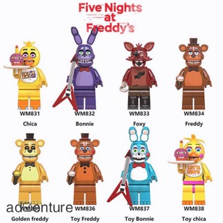 Adven ฟิกเกอร์เลโก้ FNAF Series Fazbear Bonnie Chica Foxy Freddy ขนาดเล็ก ของเล่นสําหรับเด็ก