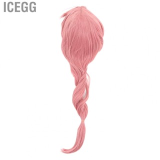 Icegg Costume Wig  Pink Fashionable Straight Long Women Wig Adjustable Accessory  for Cosplay