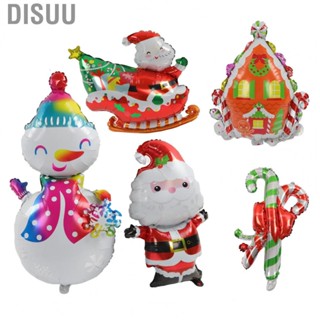 Disuu Christmas Ballons Decoration Kit  Lovely Environmental Protection 5pcs Christmas Foil Balloons  for Birthday for Winter Theme for Christmas Tree Decorations