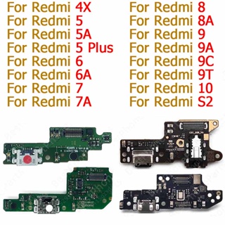  บอร์ดชาร์จ Usb สําหรับ Xiaomi Redmi 10 9 9A 9C 9T 8 8A 7 7A 6 6A 5 Plus 5A 4X S2 Pro