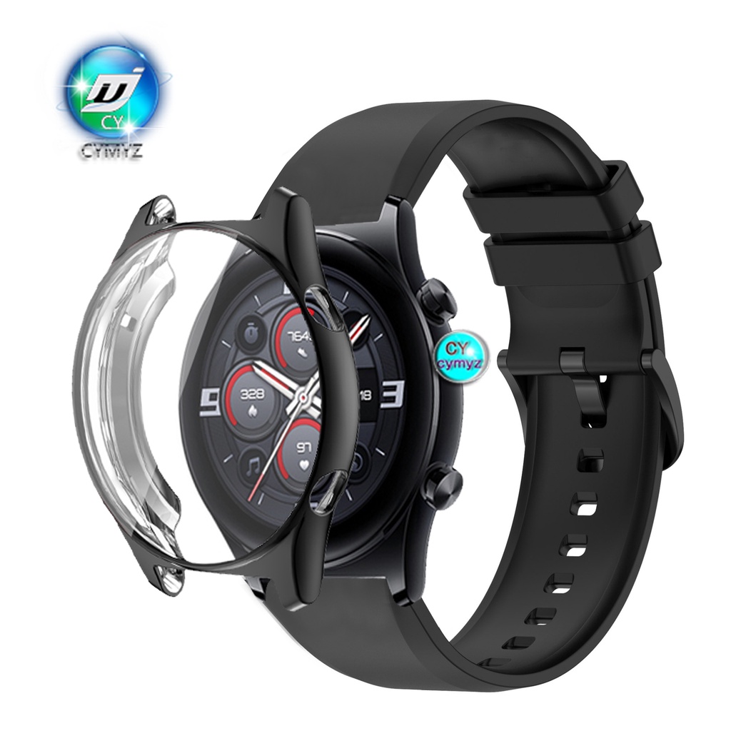 Honor Watch GS 3 GS 4 เคสป้องกัน สายนาฬิกาซิลิโคน สายนาฬิกา HONOR Watch GS3 GS4 สายรัดข้อมือกีฬา HON