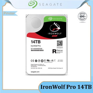 Seagate IronWolf Pro 3.5 14TB HDD (CMR) การกู้คืนข้อมูล พร้อม 256MB 7200rpm ทํางาน 24 ชั่วโมง PC NAS สําหรับเซ็นเซอร์ RV ST14000NE0008