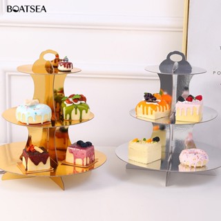 (Boatsea) ชั้นวางเค้ก ขนมหวาน คัพเค้ก 3 ชั้น มั่นคง สําหรับงานปาร์ตี้วันเกิด