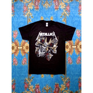 พร้อมส่ง ผ้าฝ้ายบริสุทธิ์ 🎸METALLICA  เสื้อวง Metallica สินค้านำเข้า ลิขสิทธิ์แท้ T-shirt