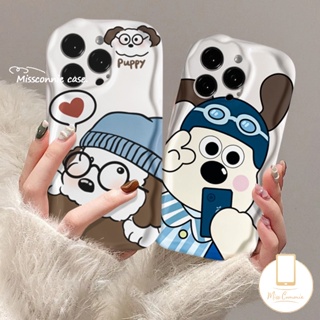 เคสโทรศัพท์มือถือ ขอบโค้ง ลายการ์ตูนสุนัขน่ารัก 3D สําหรับ Samsung A23 A04 A12 A11 A10s A03s A50s A52s A14 A24 A02s A31 A21s A51 A13 A52 A03 A32 A04s A20 A50 A30s A30 A20s